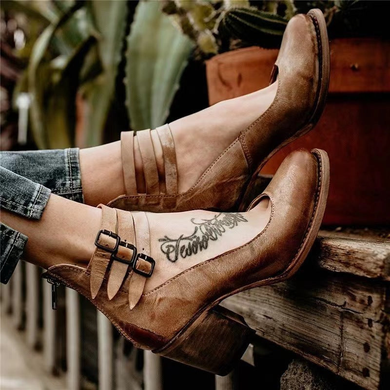 Madelief | Sleek Zip-Up Ankle Boots with Cushioned Insole for Women