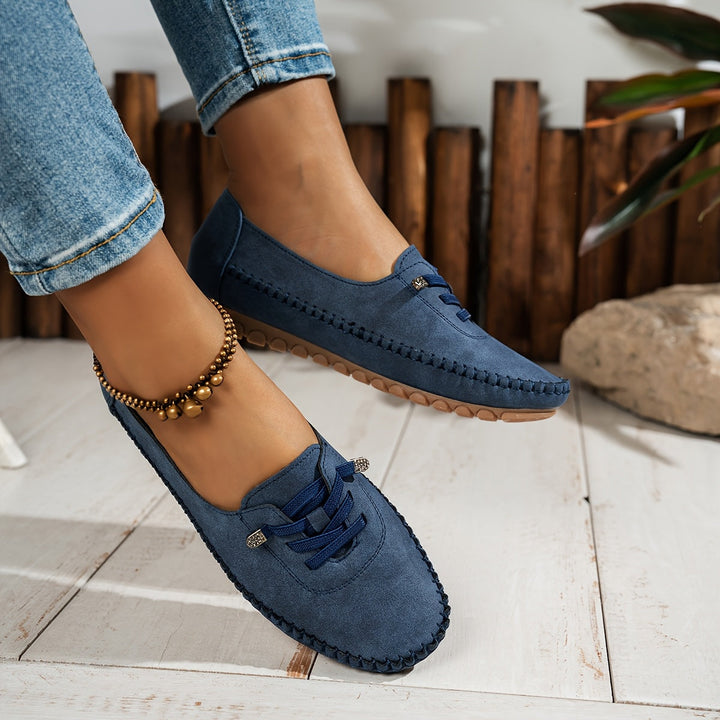 Nadyssa | Slip-On Ribbed Loafers with Cushioned Comfort Sole
