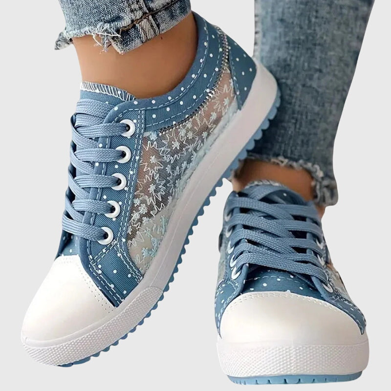 Anaïs | Wide Toe Box Lace-Up Comfort Sneakers with Arch Support