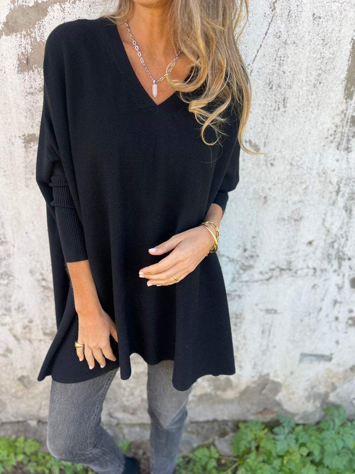 Juliana | Women's V-Neck Sweater Relaxed-Fit Lightweight Knit