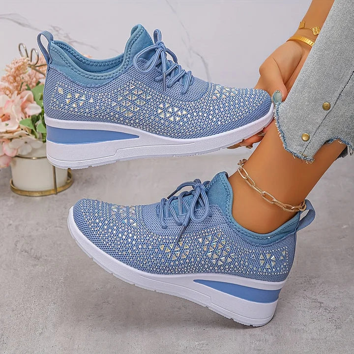 Ingeborg's | Sparkling Mesh Slip-On Sneakers with Arch Support for Women