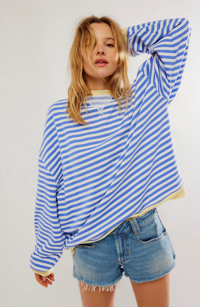 Nadalexa | Oversized Striped Sweater with Long Sleeves