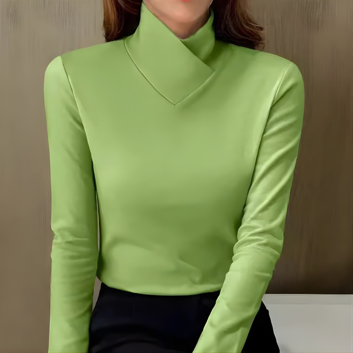 Marlowe - Ribbed Turtleneck Sweater with Long Sleeves for Women