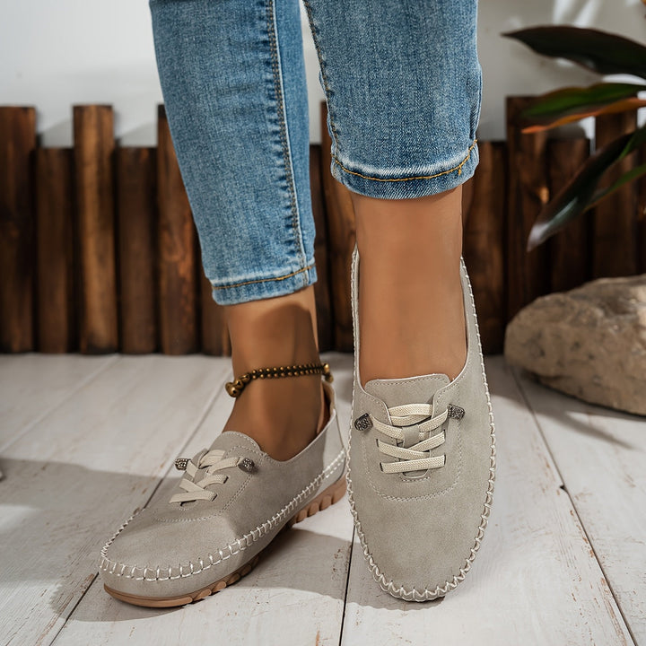 Nadyssa | Slip-On Ribbed Loafers with Cushioned Comfort Sole