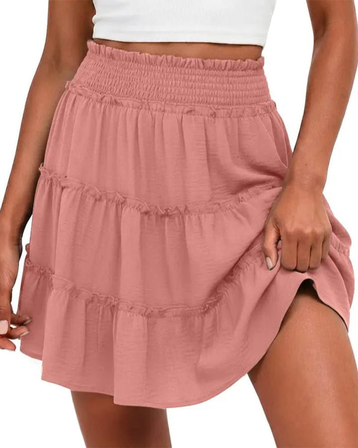 Mabel | Women's High-Waist Skort Ruffle Detail Skirt