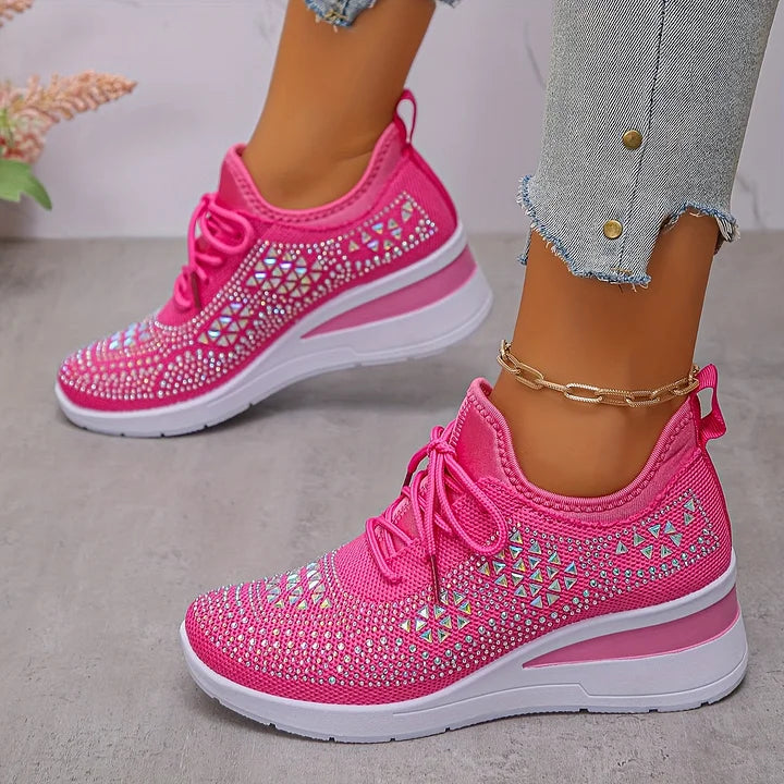Ingeborg's | Sparkling Mesh Slip-On Sneakers with Arch Support for Women