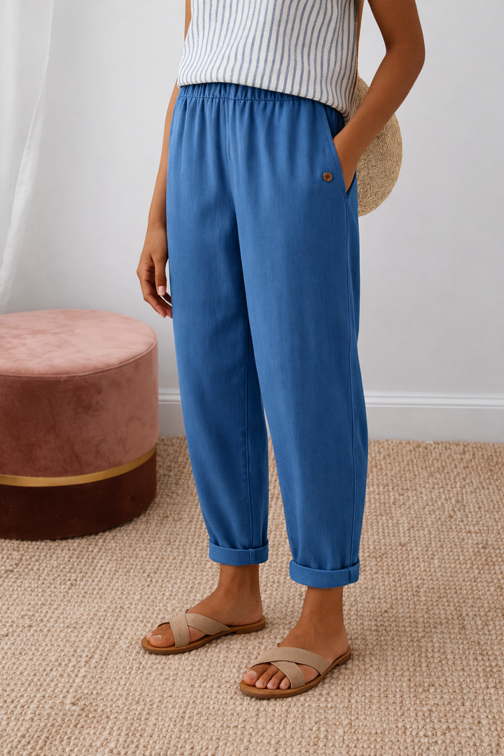 Helena | Women's Tapered Trousers Relaxed-Fit Office Casual