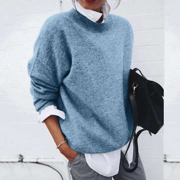 Ravena | Chunky Knit Teddy Sweater with Round Neck for Women