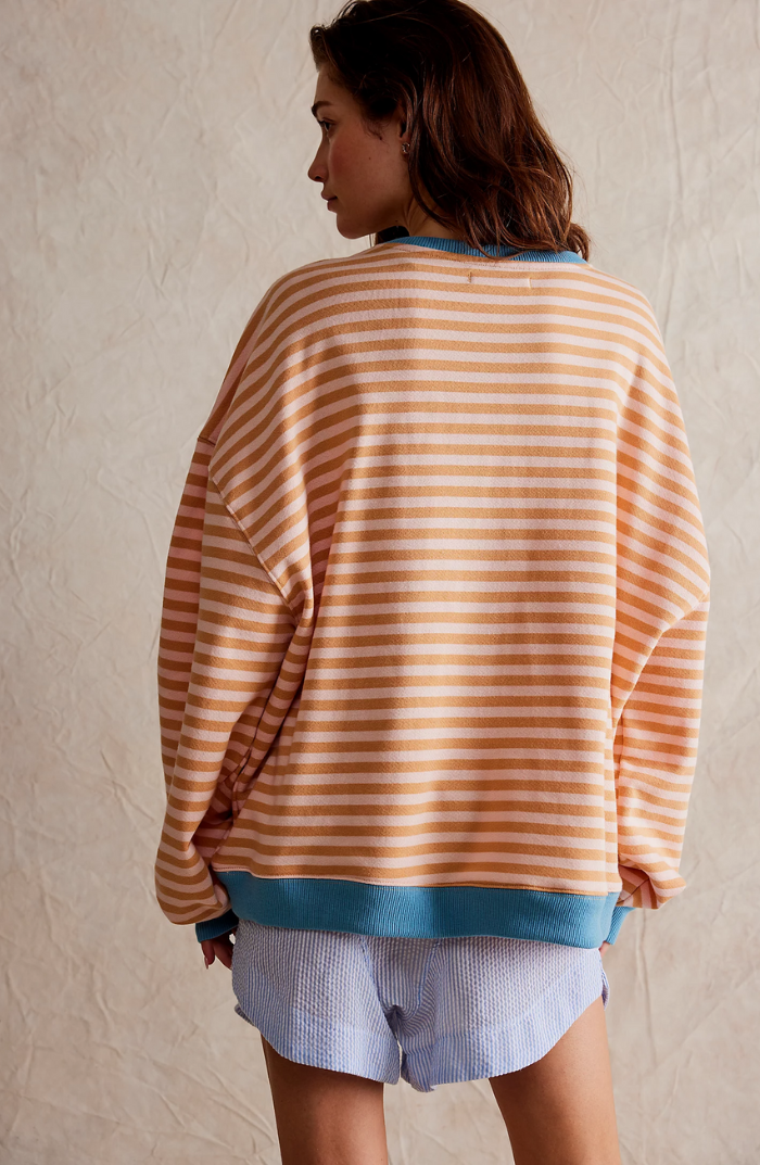 Nadalexa | Oversized Striped Sweater with Long Sleeves