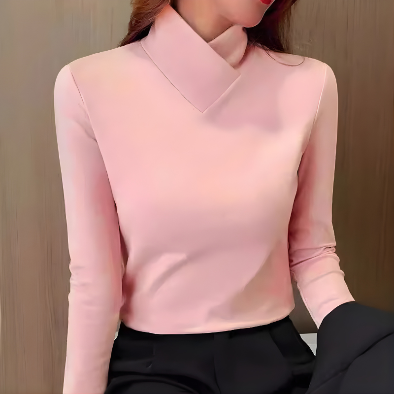 Marlowe - Ribbed Turtleneck Sweater with Long Sleeves for Women