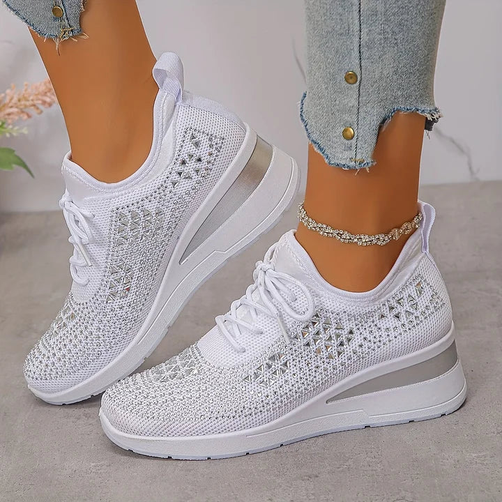 Ingeborg's | Sparkling Mesh Slip-On Sneakers with Arch Support for Women