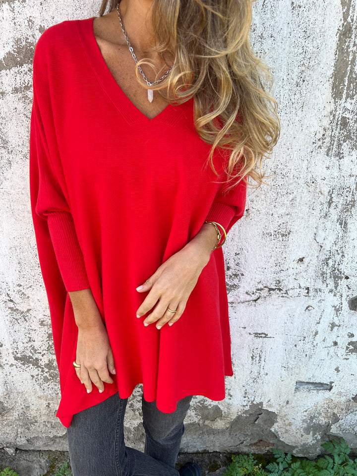 Juliana | Women's V-Neck Sweater Relaxed-Fit Lightweight Knit