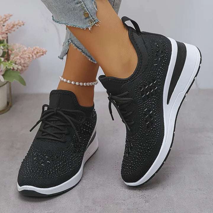 Ingeborg's | Sparkling Mesh Slip-On Sneakers with Arch Support for Women
