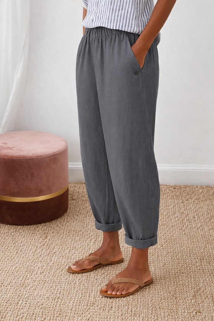 Helena | Women's Tapered Trousers Relaxed-Fit Office Casual