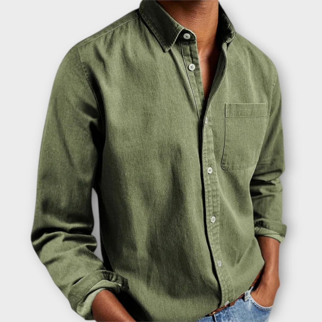 Beau | Men's Button Front Shirt Long Sleeve – Office to Weekend