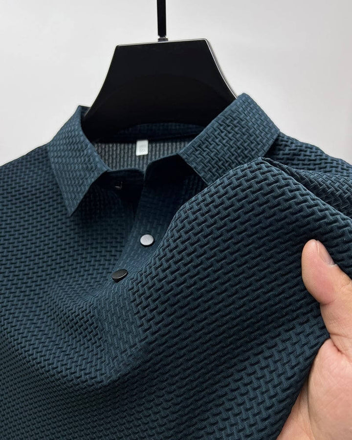 Theo | Men's Polo Shirt Mesh Panel Short Sleeve – Summer Outings
