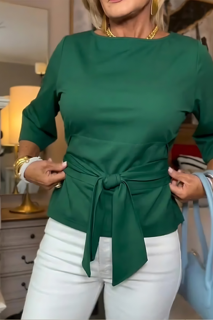 Josefien | Women's Tie-Waist Top V-Neck Long Sleeve