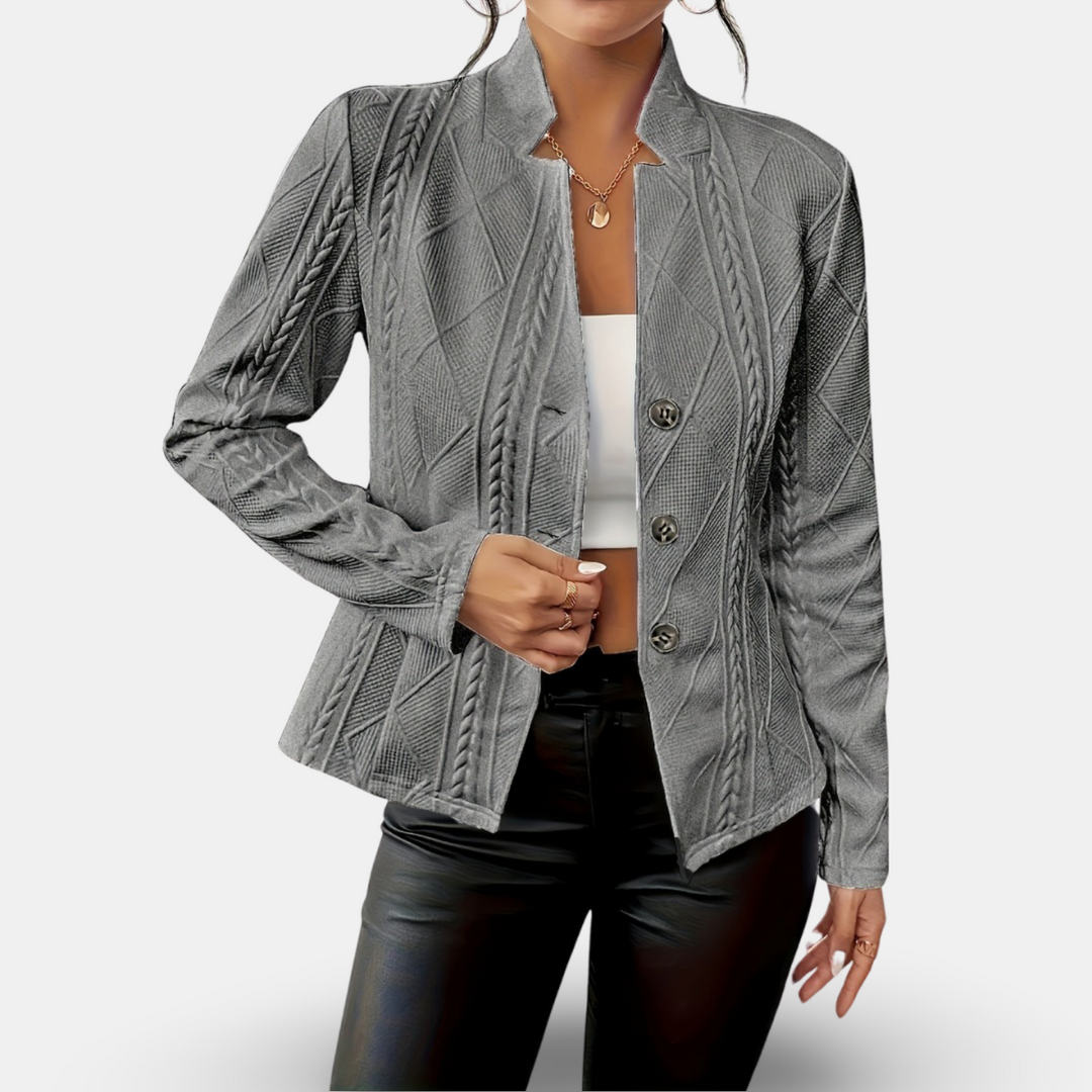 Thalia | Tailored Fitted Cardigan with Button Front and Long Sleeves for Women