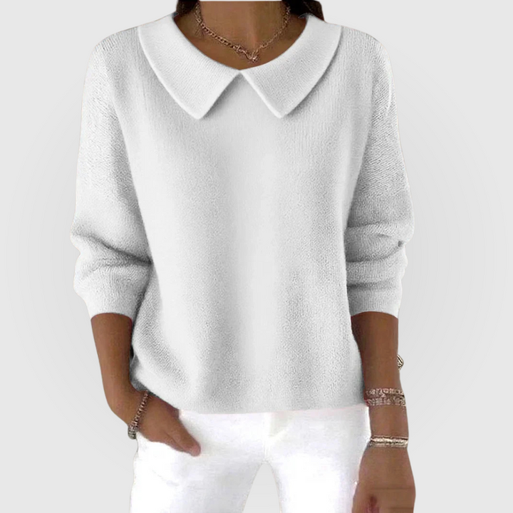 Meret | Ribbed Round Neck Knit Sweater for Women