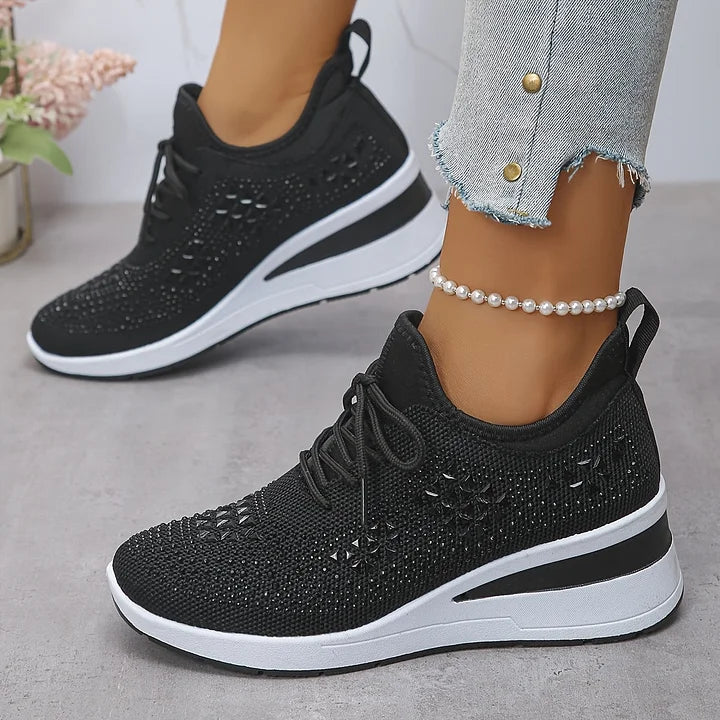 Ingeborg's | Sparkling Mesh Slip-On Sneakers with Arch Support for Women