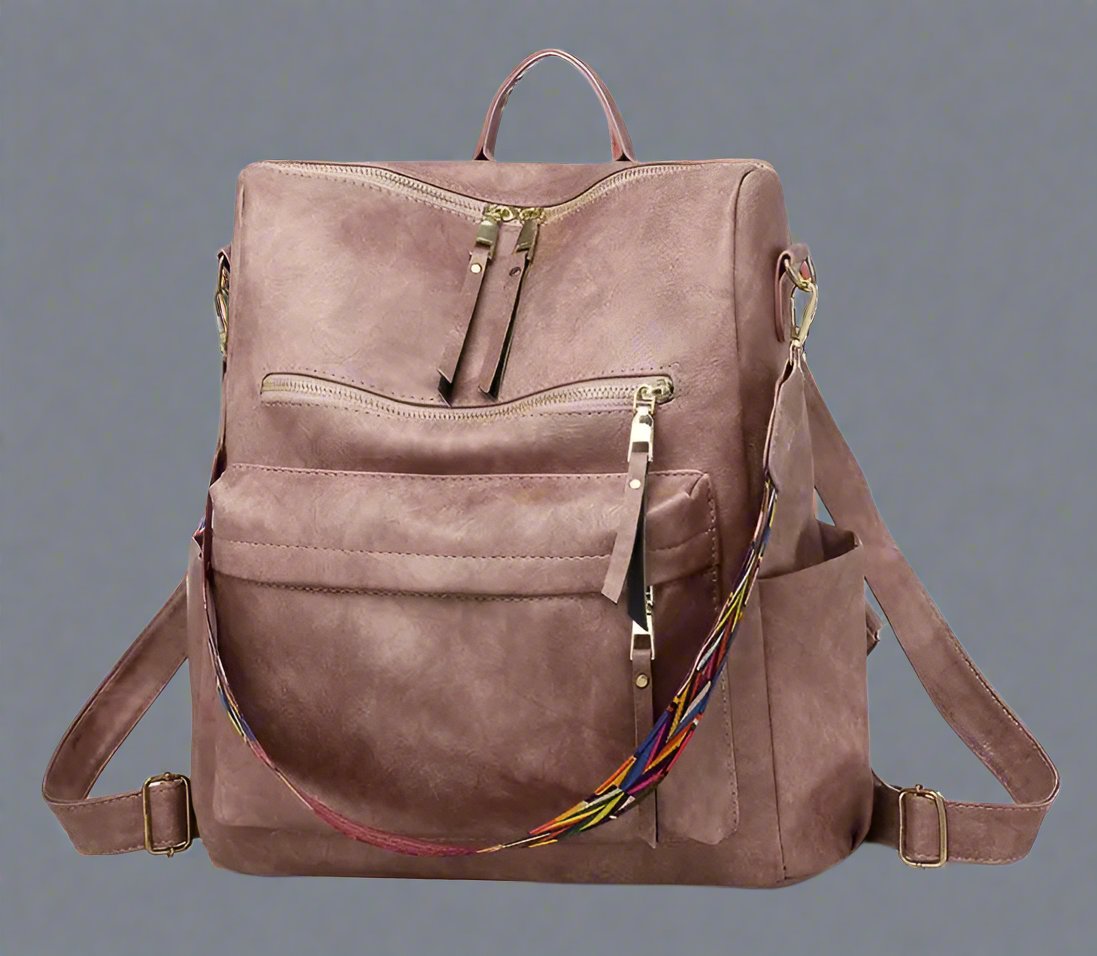 Leather backpack