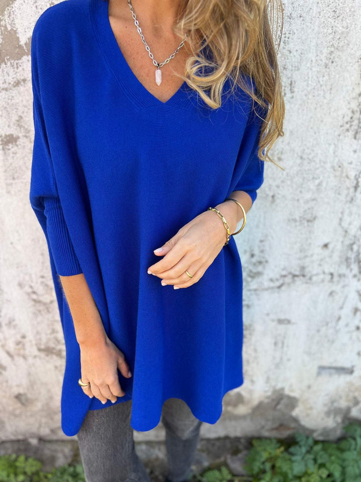 Juliana | Women's V-Neck Sweater Relaxed-Fit Lightweight Knit