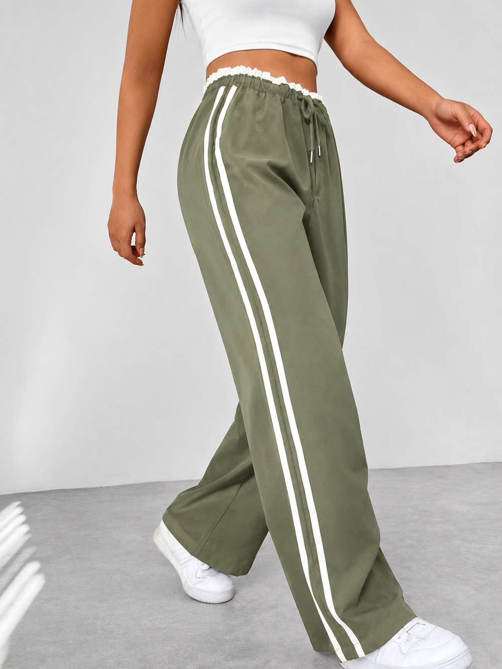 Margot | Women's High-Waist Joggers with Side Stripes