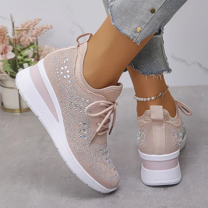 Ingeborg's | Sparkling Mesh Slip-On Sneakers with Arch Support for Women