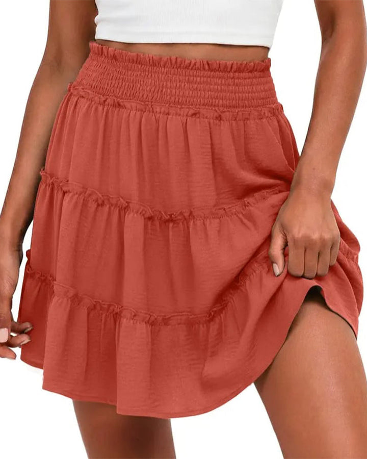 Mabel | Women's High-Waist Skort Ruffle Detail Skirt