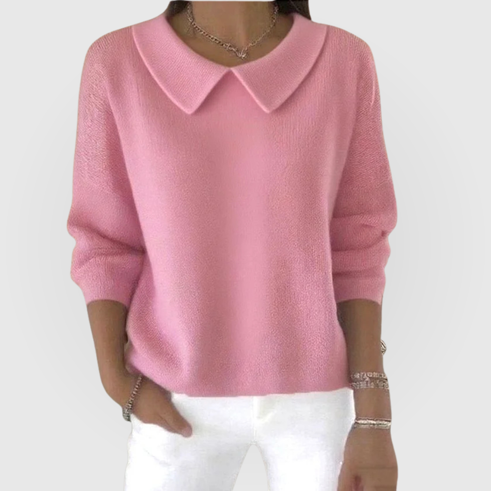 Meret | Ribbed Round Neck Knit Sweater for Women