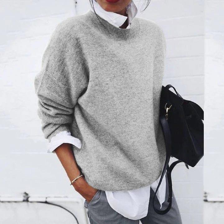 Ravena | Chunky Knit Teddy Sweater with Round Neck for Women