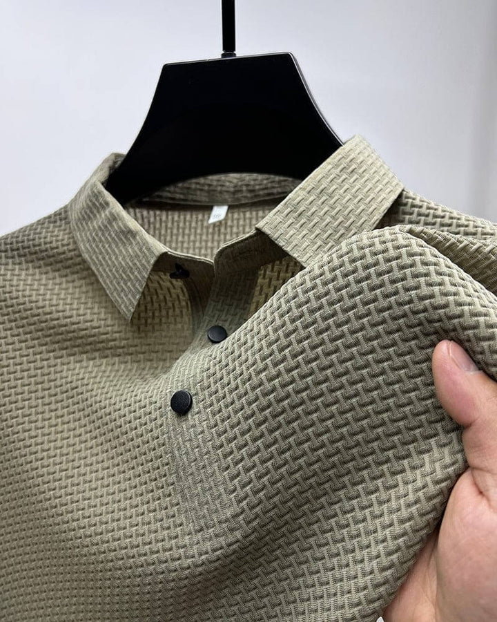 Theo | Men's Polo Shirt Mesh Panel Short Sleeve – Summer Outings