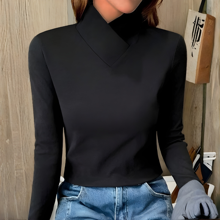 Marlowe - Ribbed Turtleneck Sweater with Long Sleeves for Women