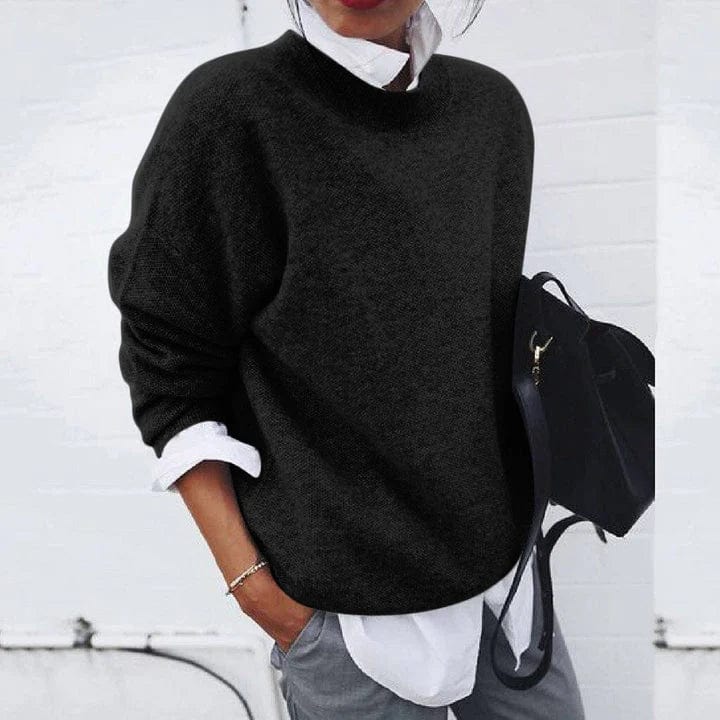 Ravena | Chunky Knit Teddy Sweater with Round Neck for Women