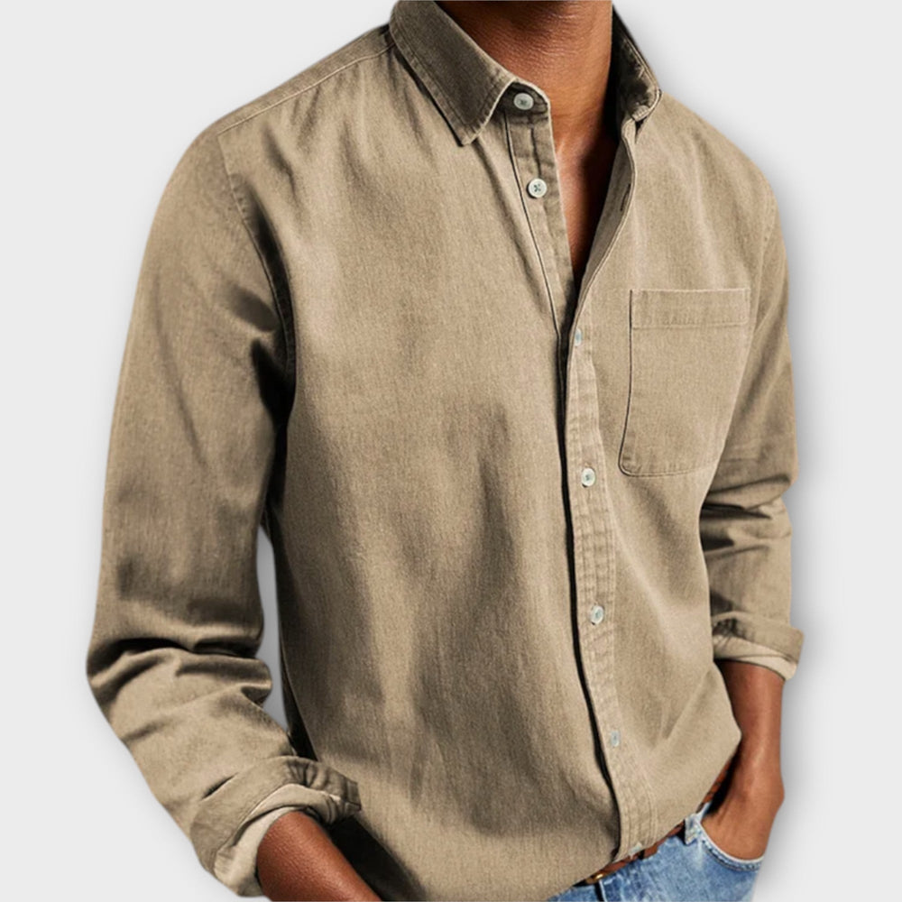 Beau | Men's Button Front Shirt Long Sleeve – Office to Weekend