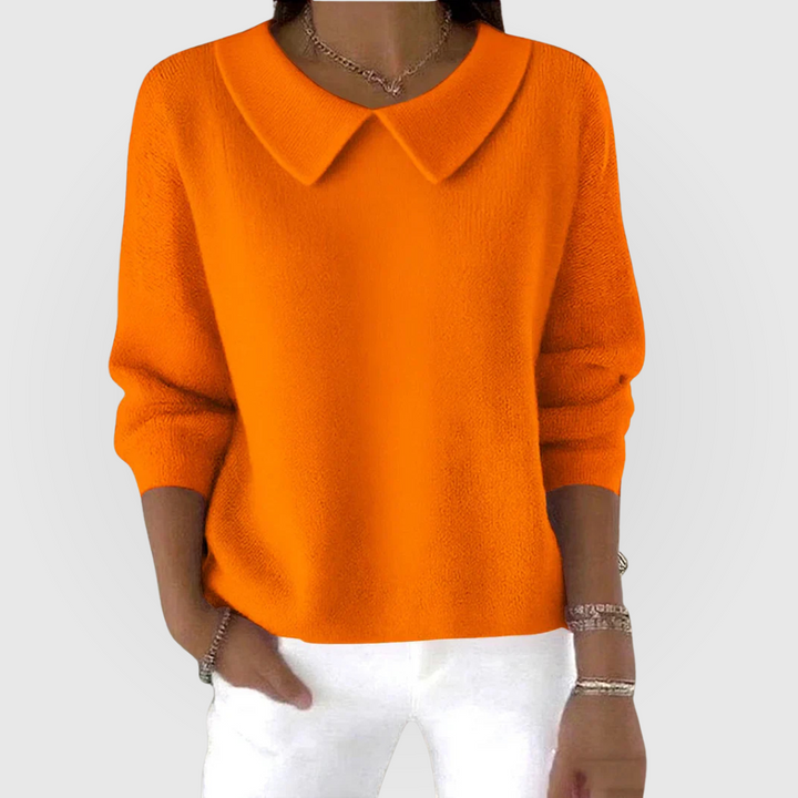 Meret | Ribbed Round Neck Knit Sweater for Women