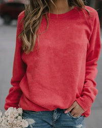 Freya - Ribbed Crew Neck Sweater with Long Sleeves for Women