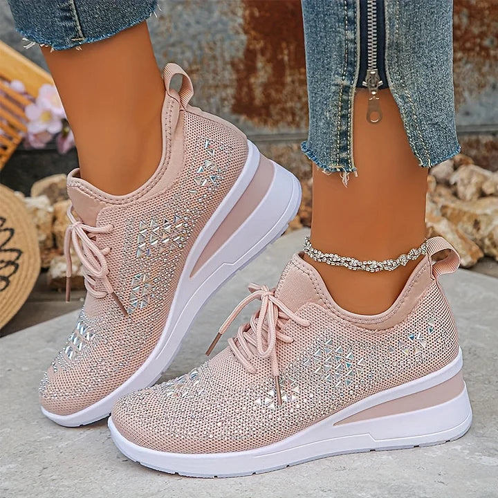 Ingeborg's | Sparkling Mesh Slip-On Sneakers with Arch Support for Women
