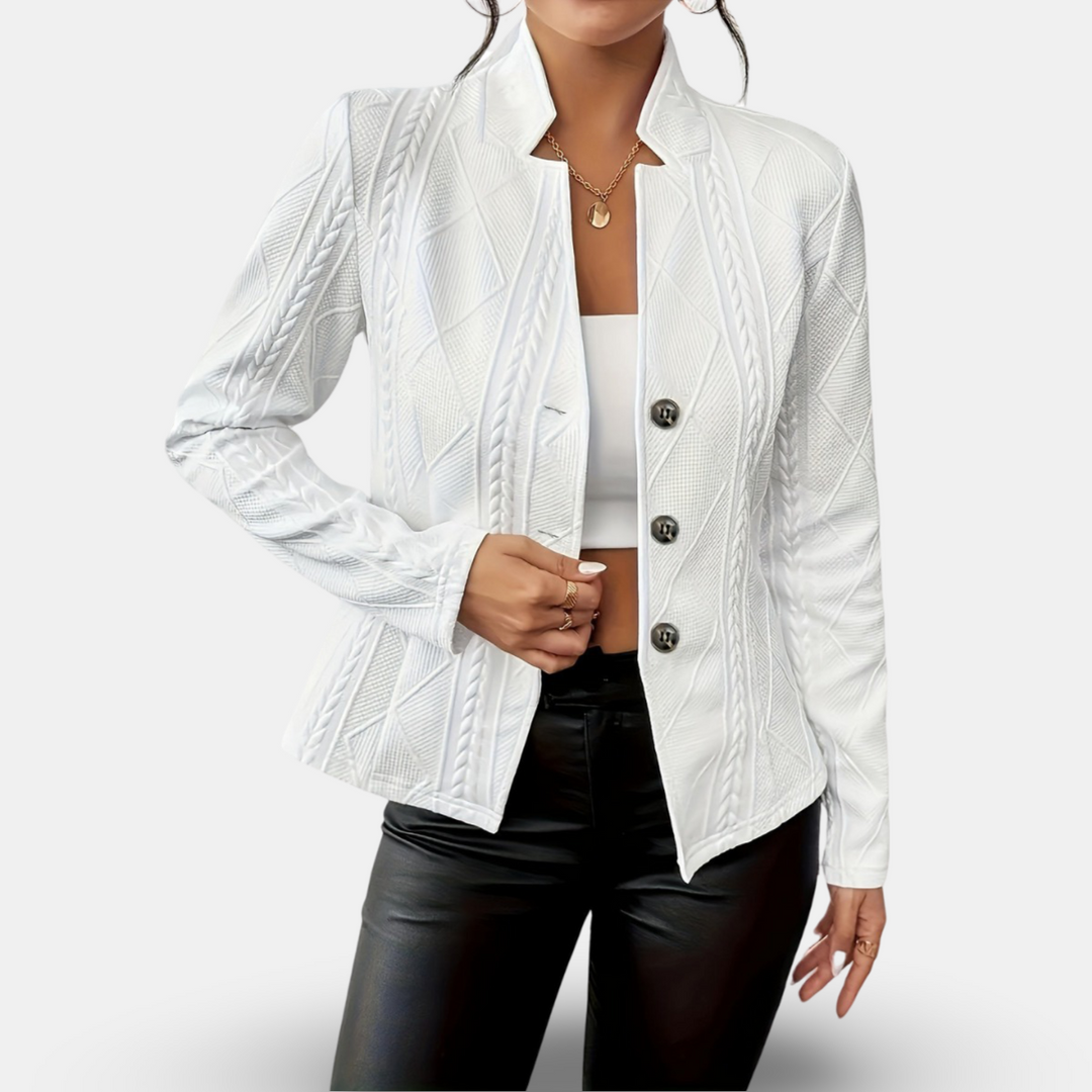 Thalia | Tailored Fitted Cardigan with Button Front and Long Sleeves for Women