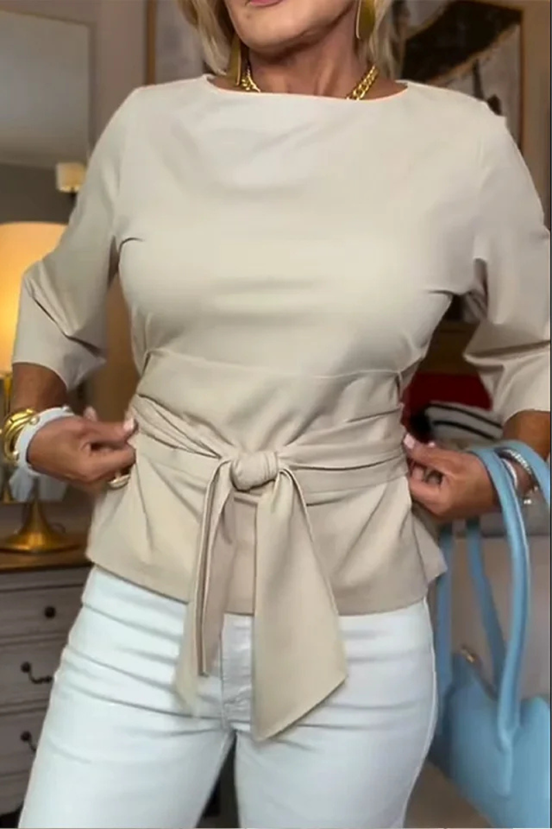 Josefien | Women's Tie-Waist Top V-Neck Long Sleeve