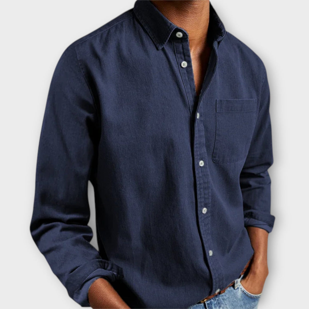 Beau | Men's Button Front Shirt Long Sleeve – Office to Weekend