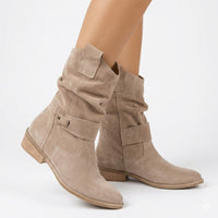 Ivy | Slouchy Suede Ankle Boots with Pull-On Fit for Women