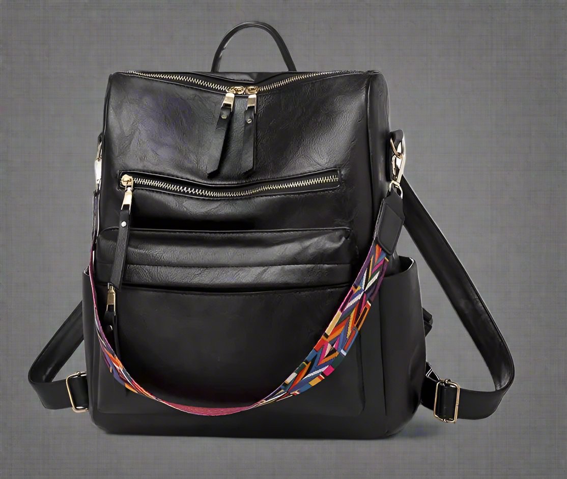 Leather backpack