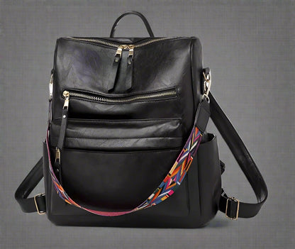 Leather backpack