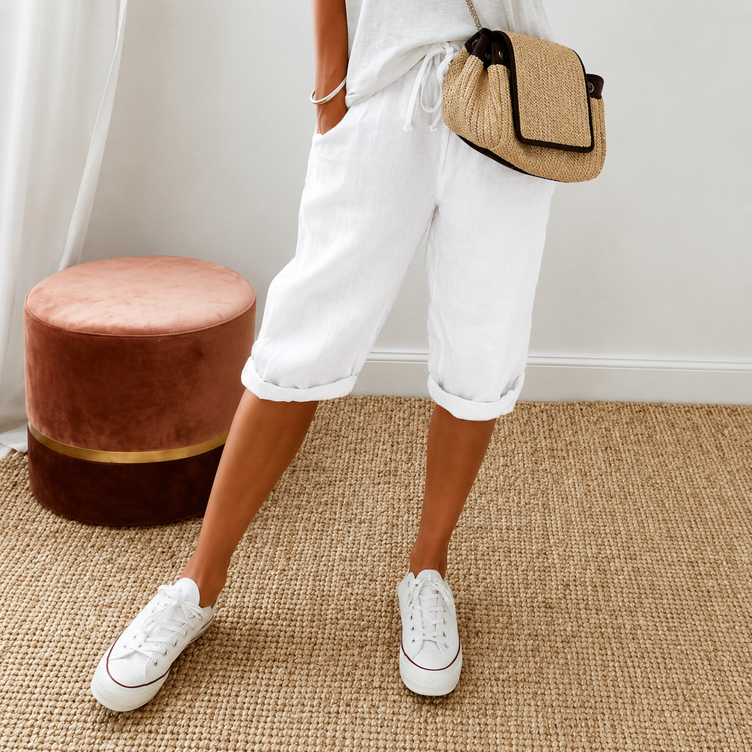 Rue | Women's Cropped Trousers - Relaxed-Fit Summer Capri