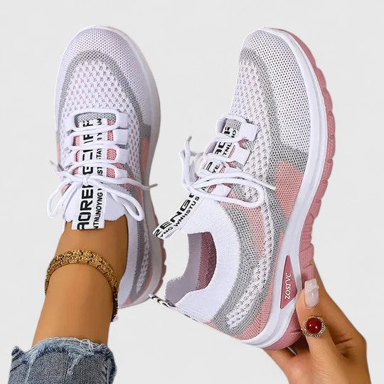 Skye | Cushioned Lace-Up Sneakers with Breathable Knit Upper for Women
