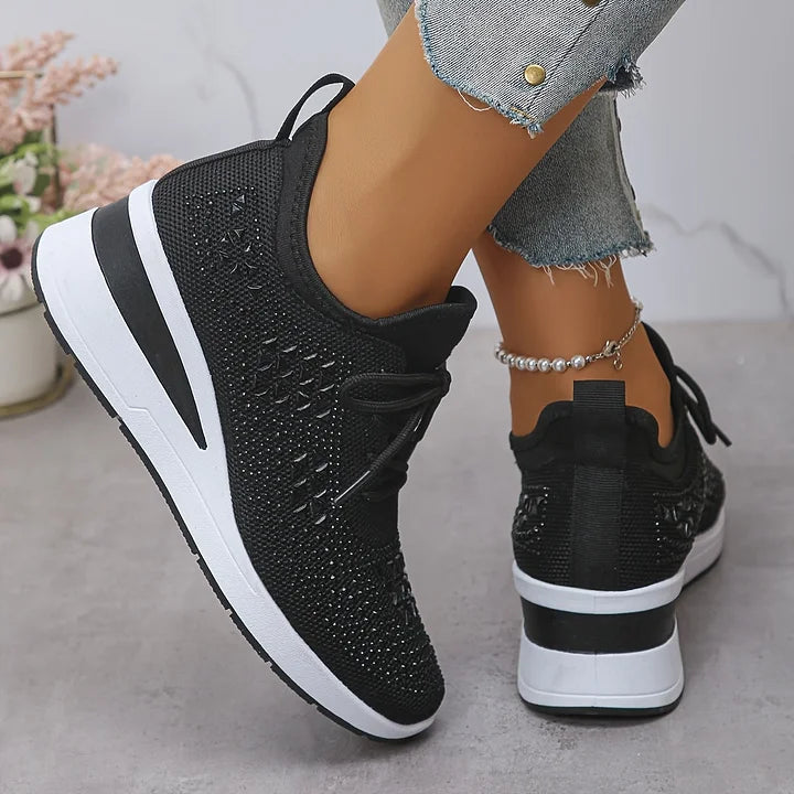 Ingeborg's | Sparkling Mesh Slip-On Sneakers with Arch Support for Women