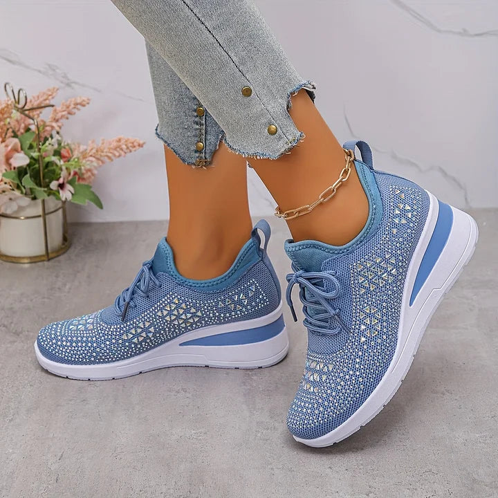 Ingeborg's | Sparkling Mesh Slip-On Sneakers with Arch Support for Women