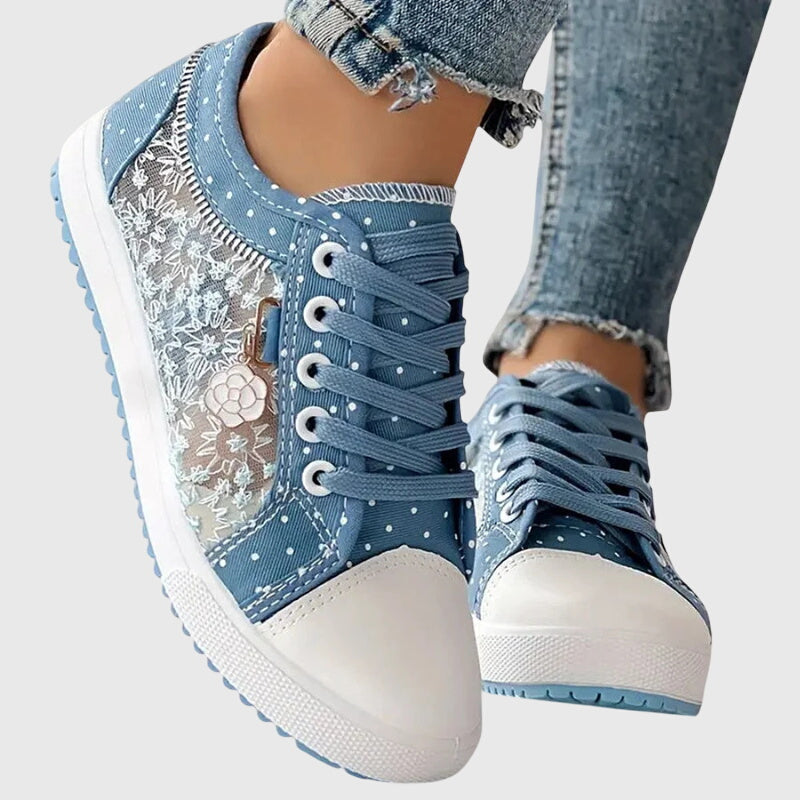 Anaïs | Wide Toe Box Lace-Up Comfort Sneakers with Arch Support