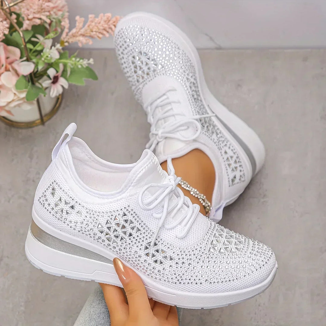 Ingeborg's | Sparkling Mesh Slip-On Sneakers with Arch Support for Women